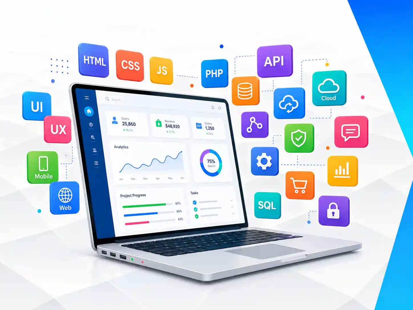 Website and mobile app interface placeholder